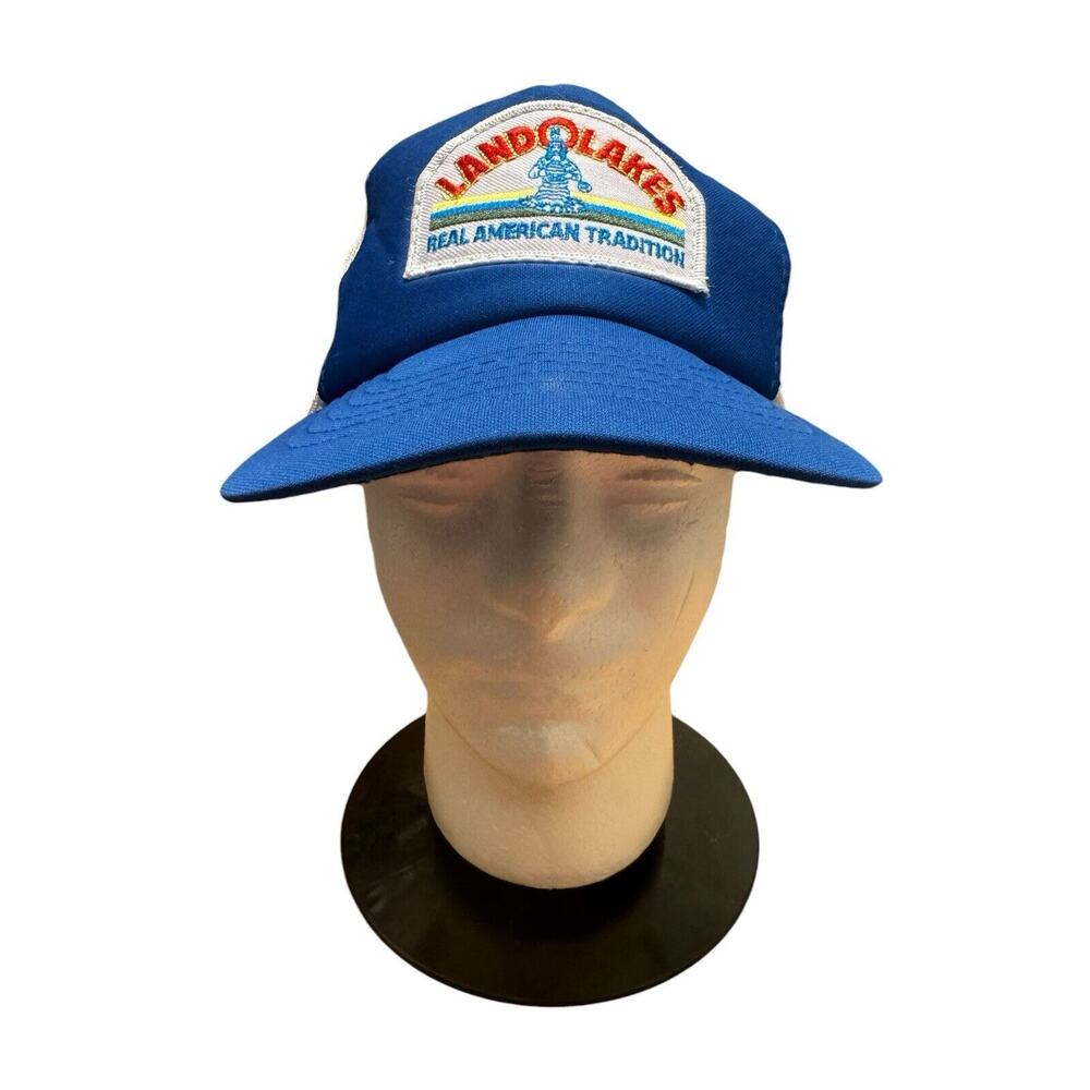 Vintage LandOLakes Real American Tradition Snapback Trucker Cap Designer Award
